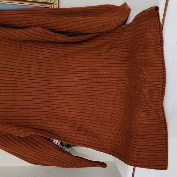 Chunky Knit Sweater Shirt Dress size 2XL Fall Cozy Winter Lagenlook brown - Picture 5 of 8
